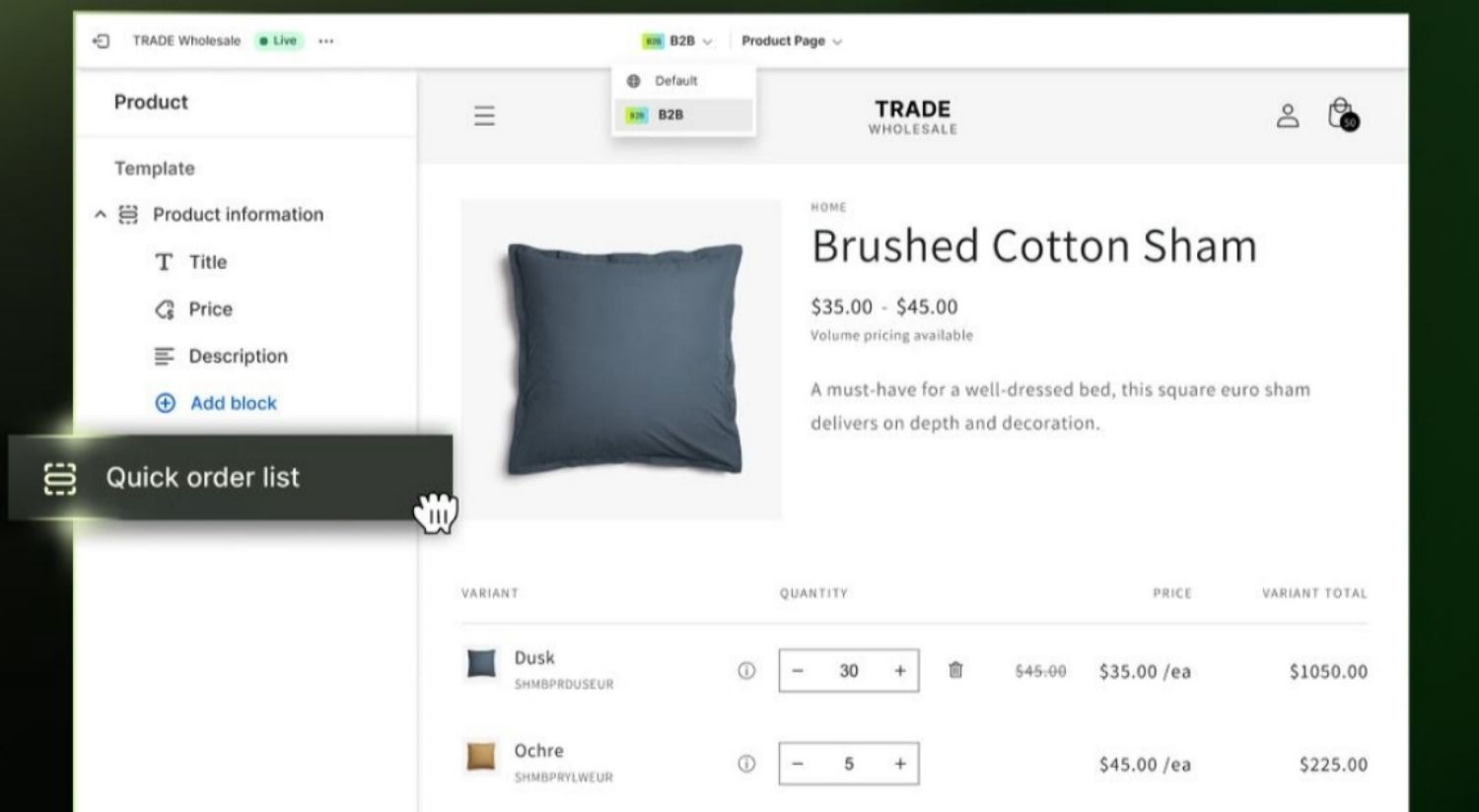 Shopify demo store